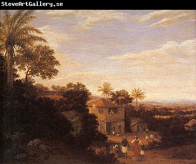 Frans Post Paisagem com casa alpendrade